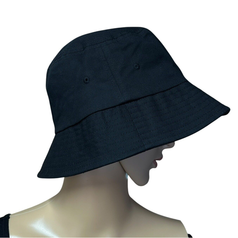 Wego Bucket Hat Embroidered "Girl" Black Denim - Picture 3 of 6